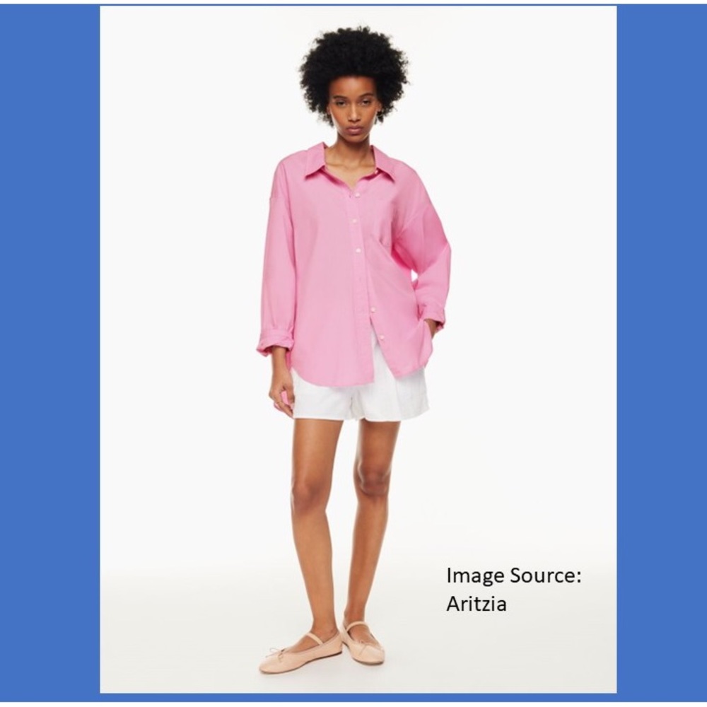 SALE!!Wilfred Free organic cotton relaxed shirt, gorgeous pink, small